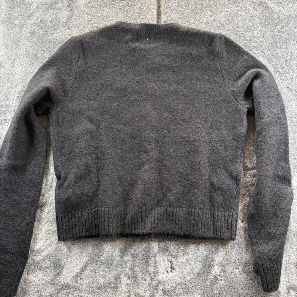 Urban Outfitters BDG Black Fuzzy Button Front Cardigan Sweater Medium - Picture 4 of 8